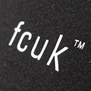 fcuk Spell Out T-Shirt French Connection Men's Size M Black Tee Made in Canada
